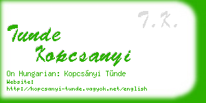 tunde kopcsanyi business card